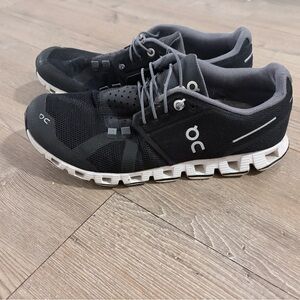 On Running Black and White Athletic Shoes